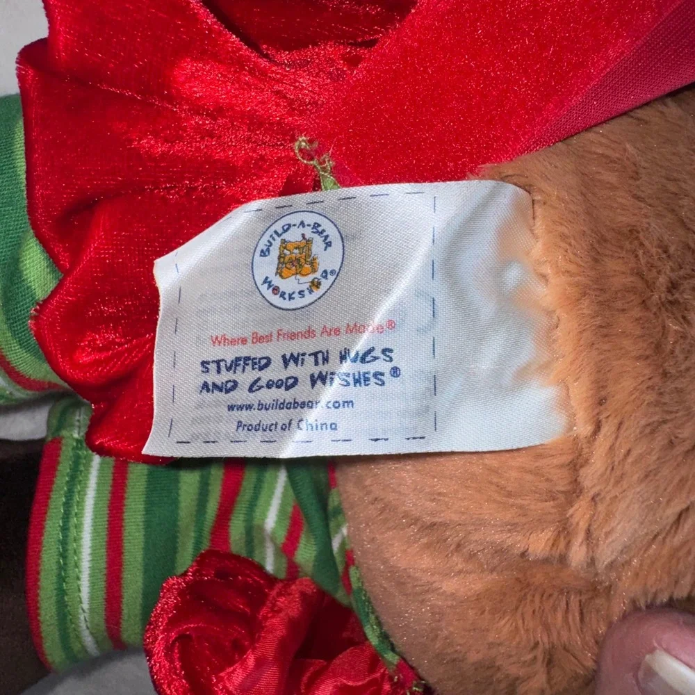 Build-A-Bear Christmas Reindeer Plush 19in Brown Red Green Holiday Outfit